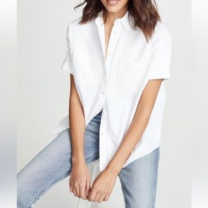 Madewell White Cotton Courier Shirt